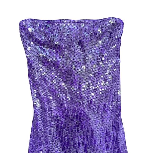 Retrofête Strapless Sequin Lucia Dress in Purple, Size S - Picture 5 of 9